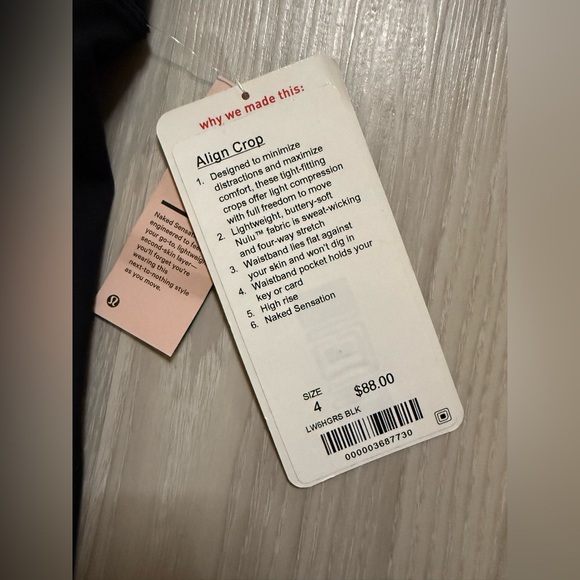 Lululemon Align Crop *19” Black | Rare Original 2017 Edition | Size 4 - Picture 7 of 8